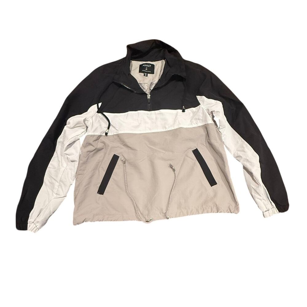 Ashley by 26 International Women Colorblock Windbreaker Pullover Jacket Size XL